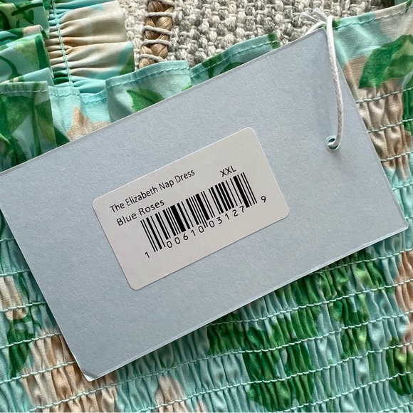 Hill House The Elizabeth Blue Roses Nap Mini Dress Women’s Size 2XL - Picture 8 of 9